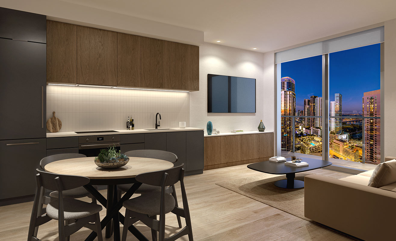 600 Miami Worldcenter pool deck and amenities