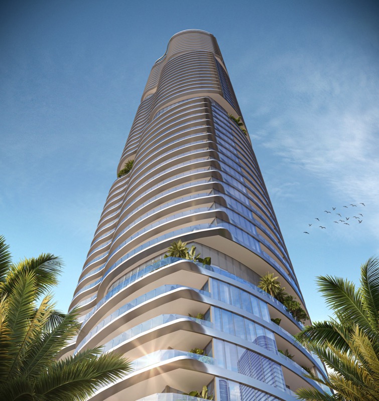 619 Brickell Nobu Residences bayfront tower rendering, 619 Brickell Avenue Miami