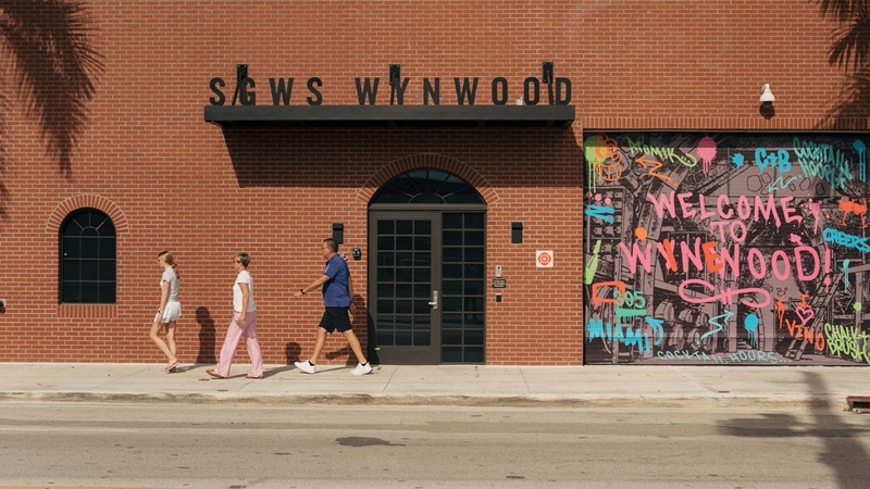 Wynwood Miami streetscape near DUOS Wynwood, 335 NW 28th Street