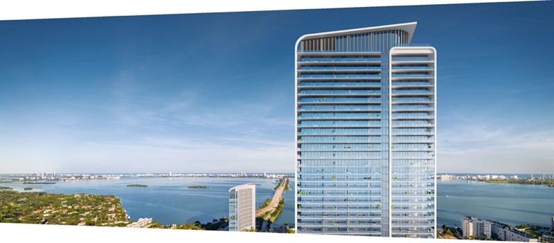 Jean-Georges Miami Tropic Residences Arquitectonica tower rendering, 3501 NE 1st Avenue Midtown Miami