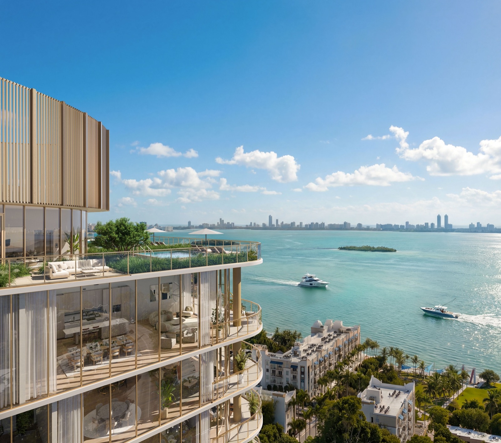 Kempinski Residences Miami Design District official rendering, twin 20-story towers at 3801 Biscayne Boulevard