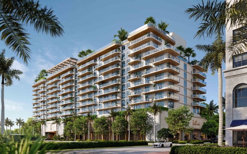 Mr. C Residences Boca Raton exterior rendering, 12-story Cipriani-branded condominium at 41 SE 4th Street