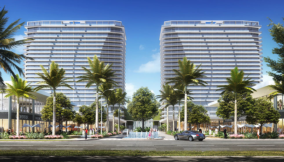 Oasis Hallandale Beach luxury condominium exterior and grounds