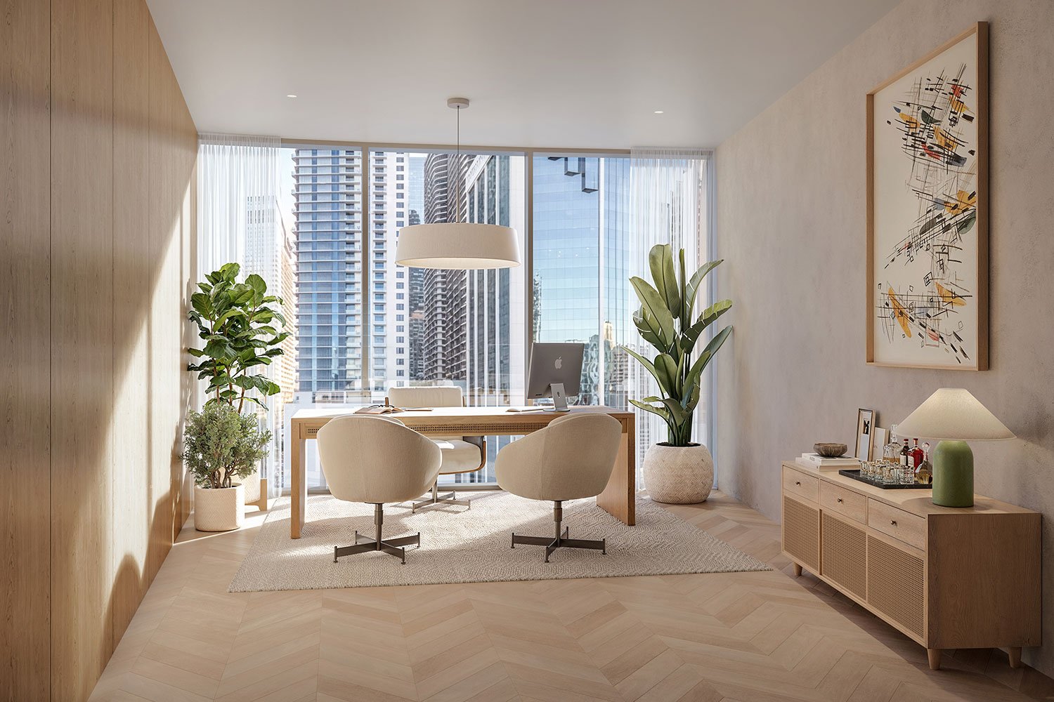 Render de la torre One Twenty Brickell Signature Residences en 120 SW 8th Street en Brickell, Miami