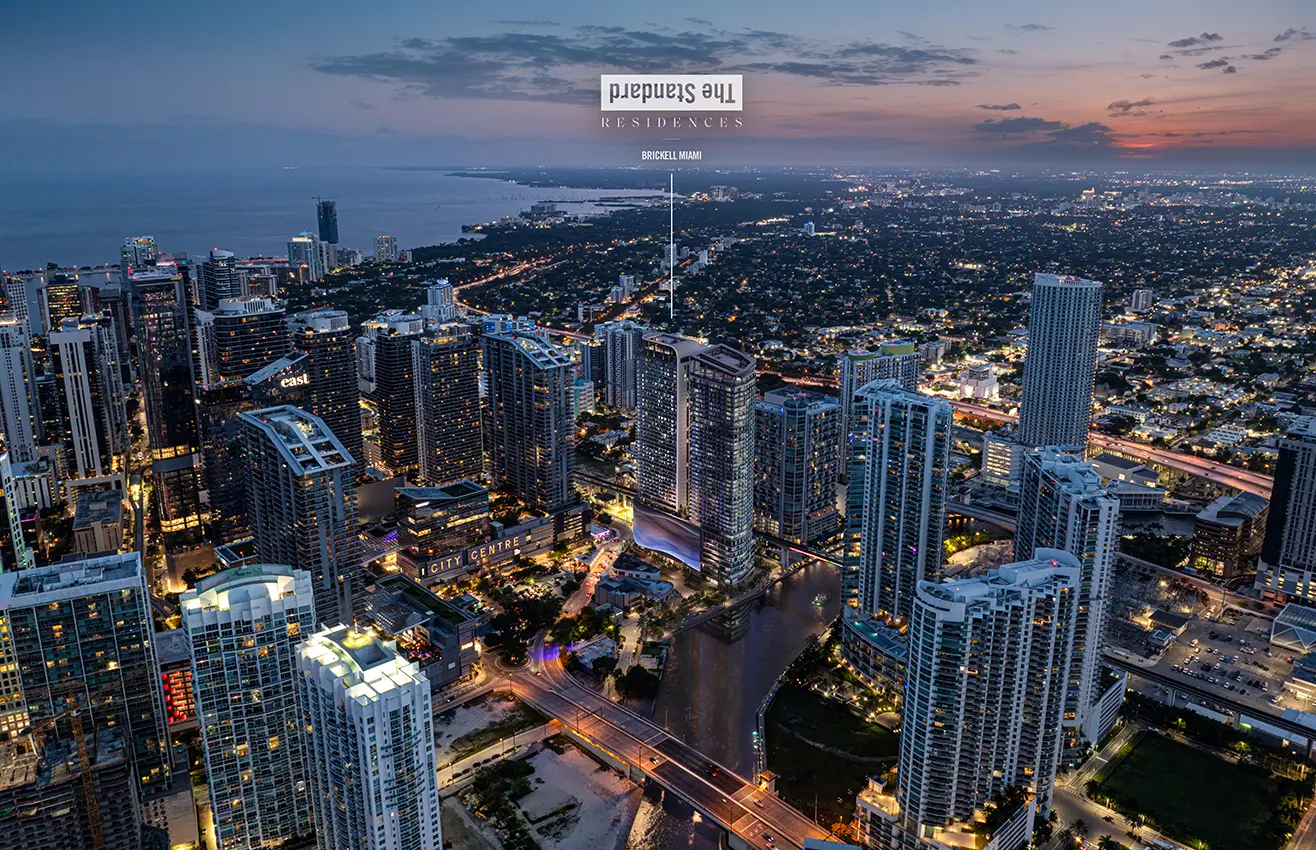 The Standard Residences Brickell, torre de 45 pisos en el horizonte de Brickell