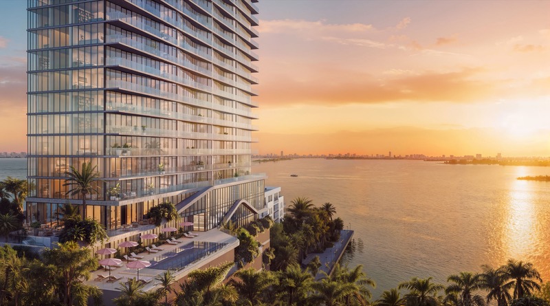 The Cove Residences 40-story waterfront condominium rendering, 496 NE 29th Street Edgewater Miami