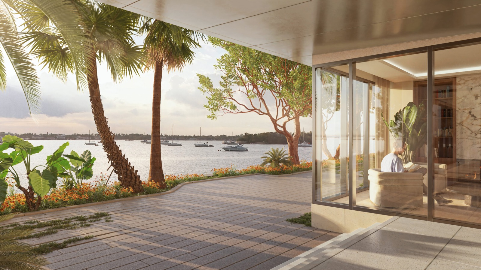 Tula Residences official rendering, 21-story waterfront tower at 7918 West Drive in North Bay Village on Biscayne Bay