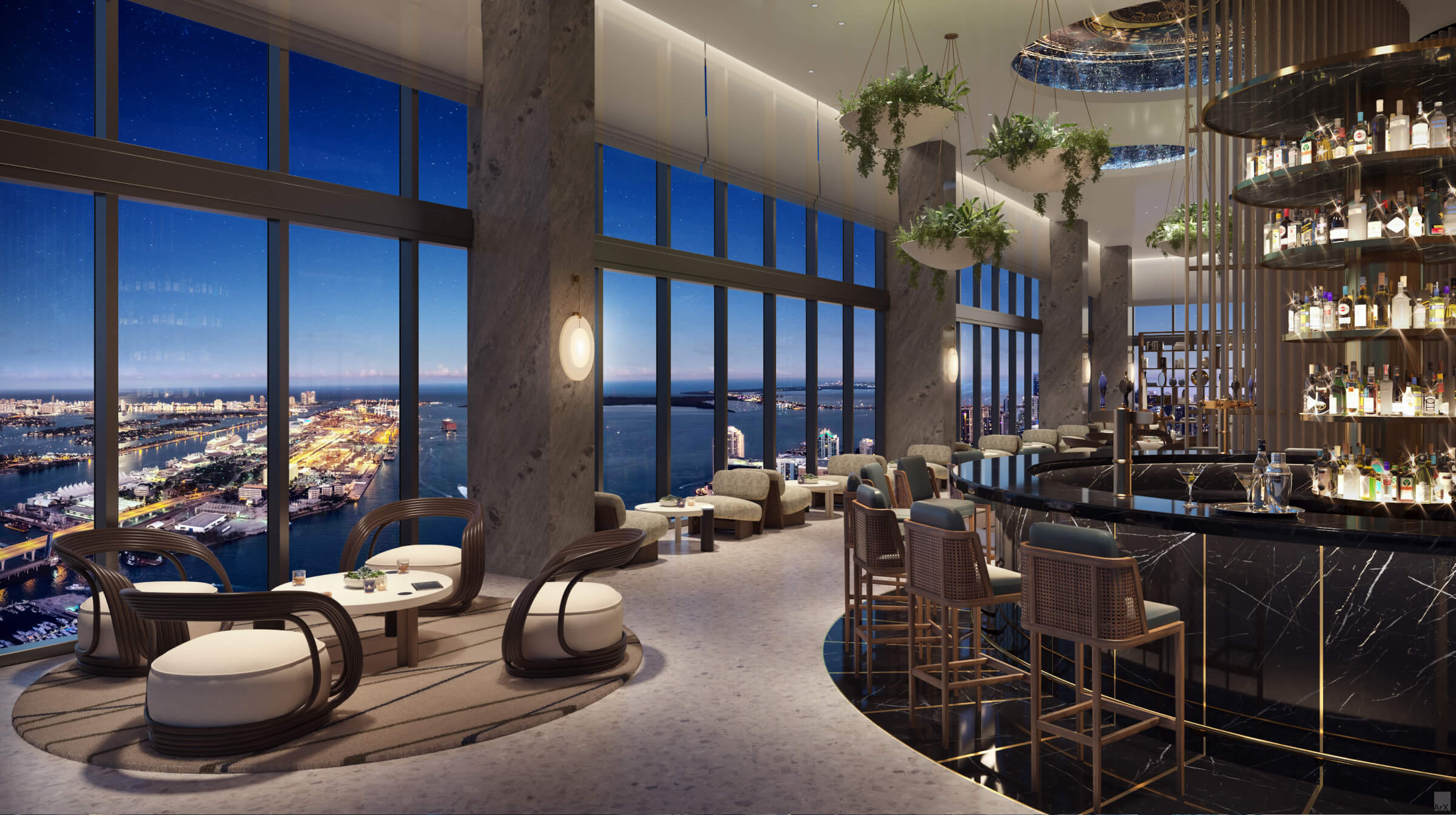 Waldorf Astoria Miami Peacock Alley bar and lounge
