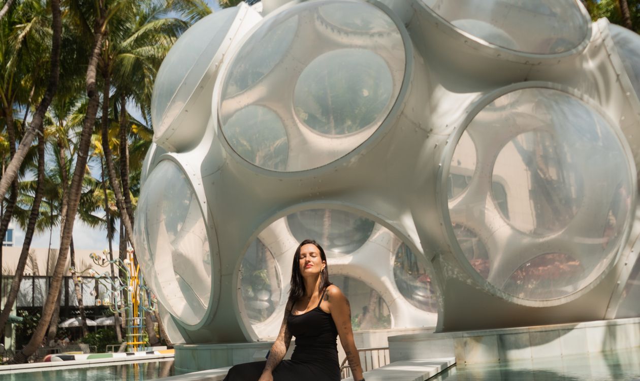 La cúpula Fly's Eye en Palm Court del Design District de Miami, el barrio que recibe su primer condominio en venta
