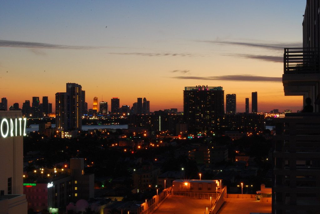 The Miami skyline over Biscayne Bay