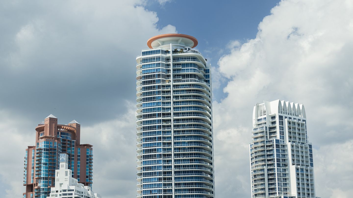 Condominium towers at South of Fifth in Miami Beach under cloud, the resale stock that months of supply measures