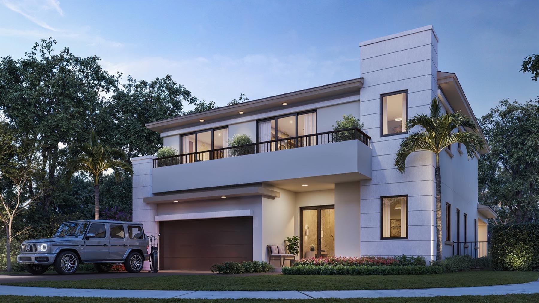 Rendering of an estate home elevation at Greenview at Presidential, 3,550 to 4,735 square feet