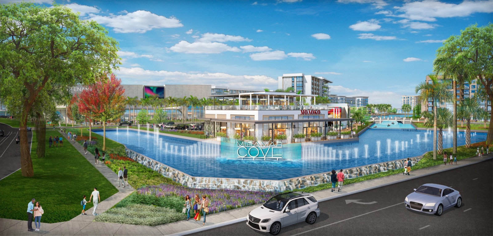 Render oficial do Miramar Cove, comunidade de uso misto de 125 acres em 11125 Miramar Parkway, Miramar, Flórida
