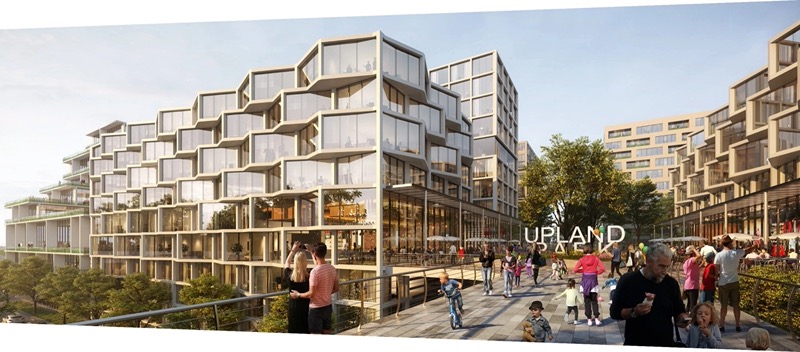 Render del plan maestro de Upland Park, comunidad de transporte de 47 acres en el oeste de Miami-Dade
